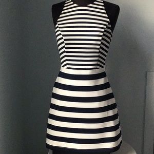 Abercrombie and Fitch Navy and Cream A-line Dress